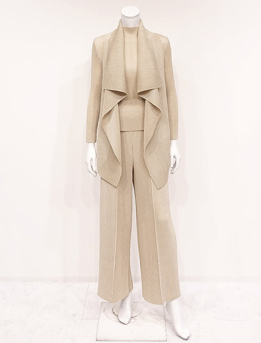 ＜SPECCHIO＞シャトルプリーツ ドレープカラー ベスト