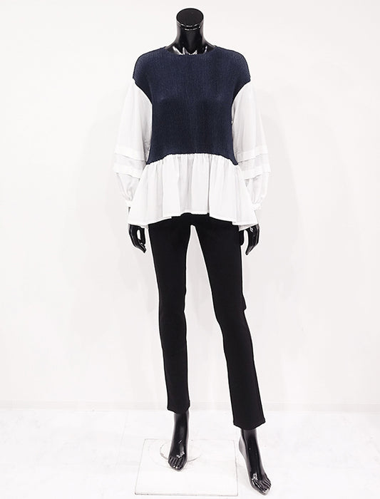 ＜SPECCHIO＞２WAYボリュームスリーブドッキングブラウス