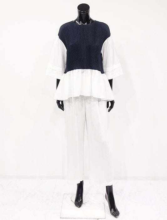 ＜SPECCHIO＞２WAYボリュームスリーブドッキングブラウス