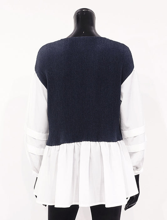 ＜SPECCHIO＞２WAYボリュームスリーブドッキングブラウス