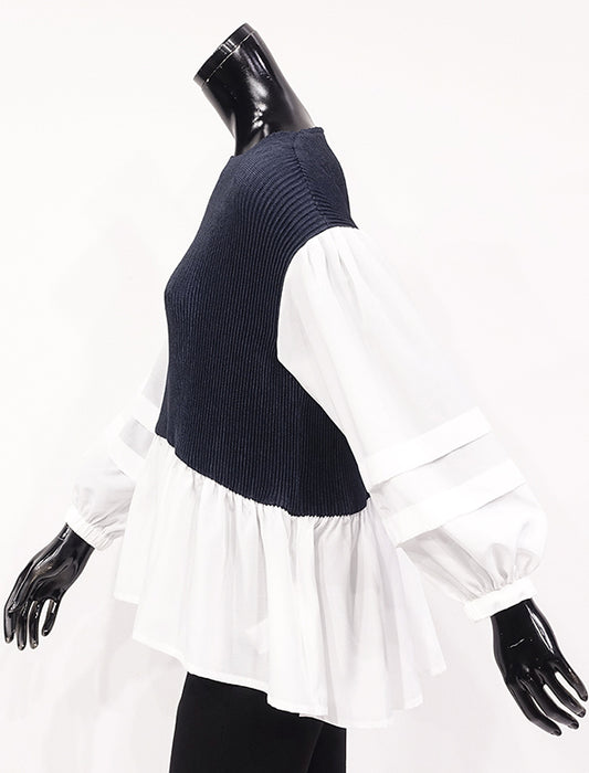 ＜SPECCHIO＞２WAYボリュームスリーブドッキングブラウス