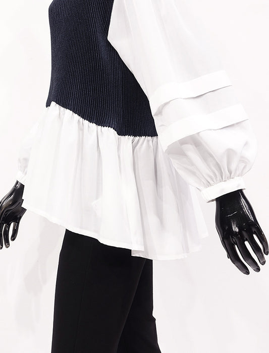 ＜SPECCHIO＞２WAYボリュームスリーブドッキングブラウス