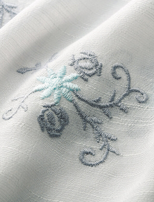 スラブ刺しゅうブラウス2色組