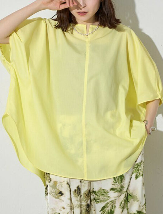 キーネック モモンガ布帛プルオーバー