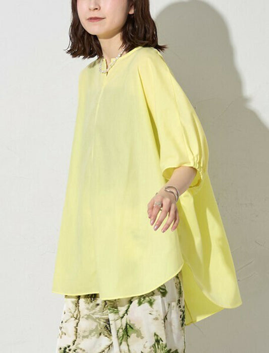 キーネック モモンガ布帛プルオーバー