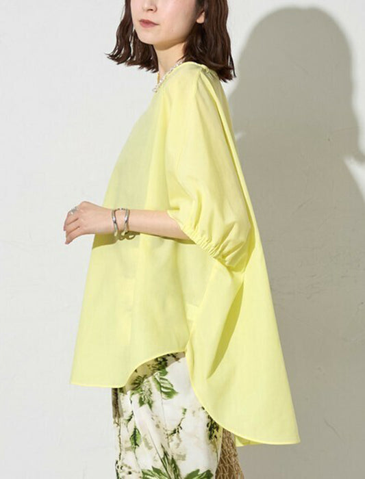 キーネック モモンガ布帛プルオーバー