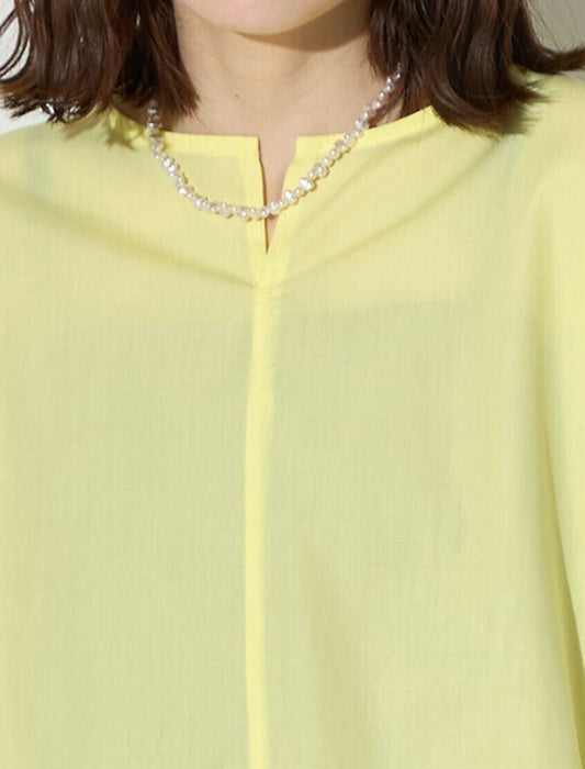 キーネック モモンガ布帛プルオーバー