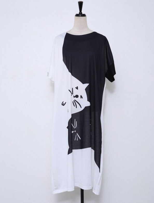 猫プリントワンピース | Northmall（ノースモール）暮らしを素敵にする