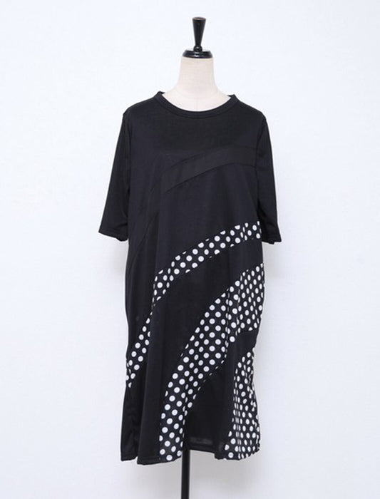 水玉切替チュニック