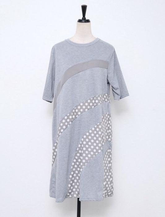 水玉切替チュニック
