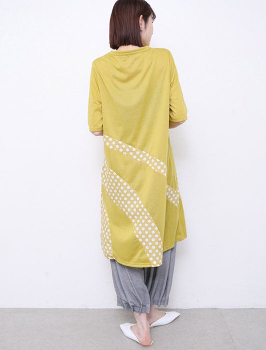 水玉切替チュニック