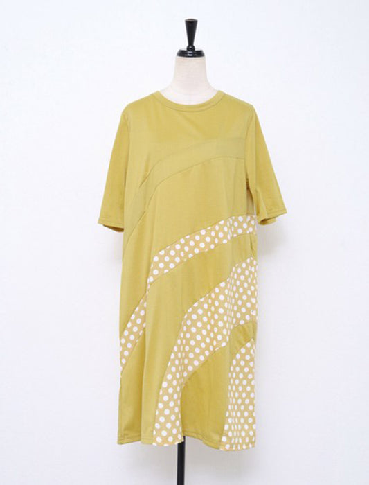 水玉切替チュニック