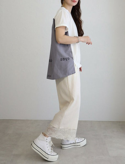 後ろ英字Tシャツ