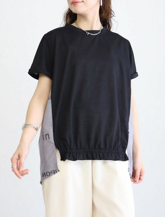 後ろ英字Tシャツ