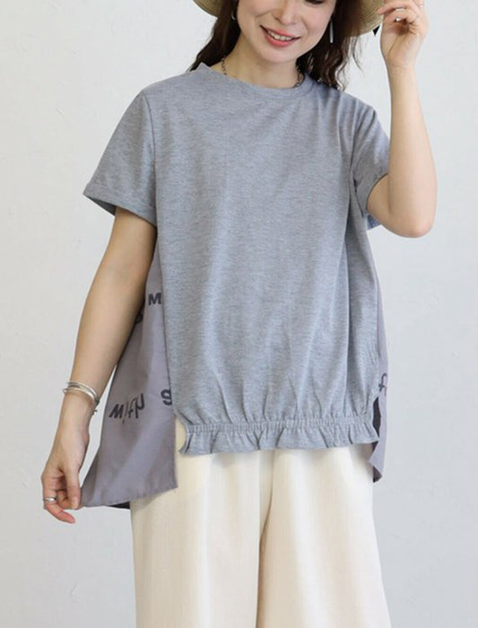 後ろ英字Tシャツ