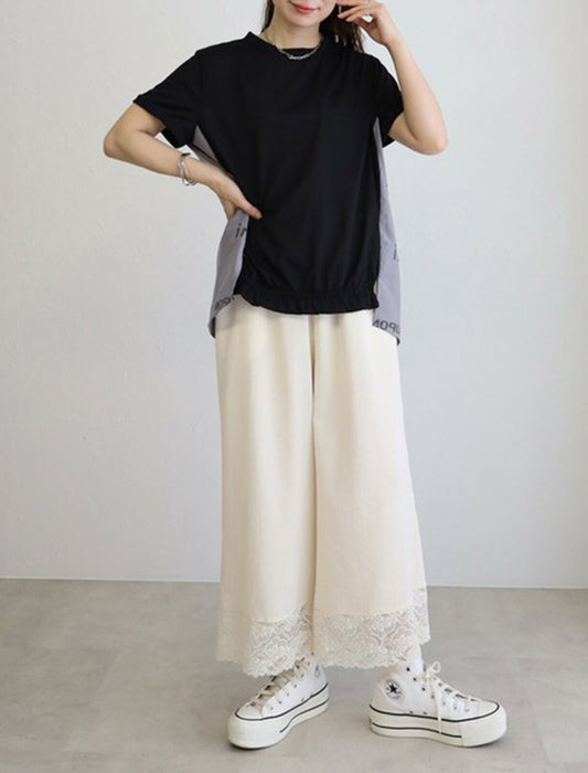 後ろ英字Tシャツ