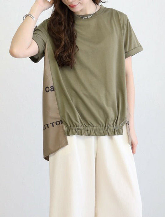 後ろ英字Tシャツ