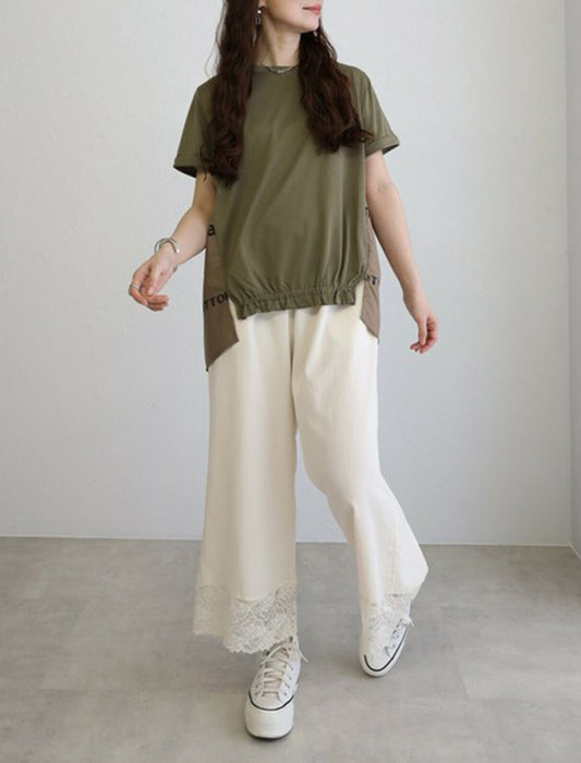 後ろ英字Tシャツ