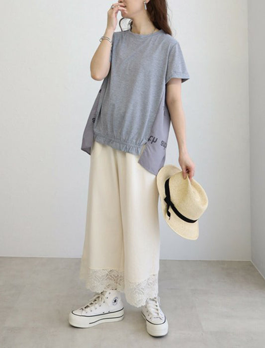 後ろ英字Tシャツ