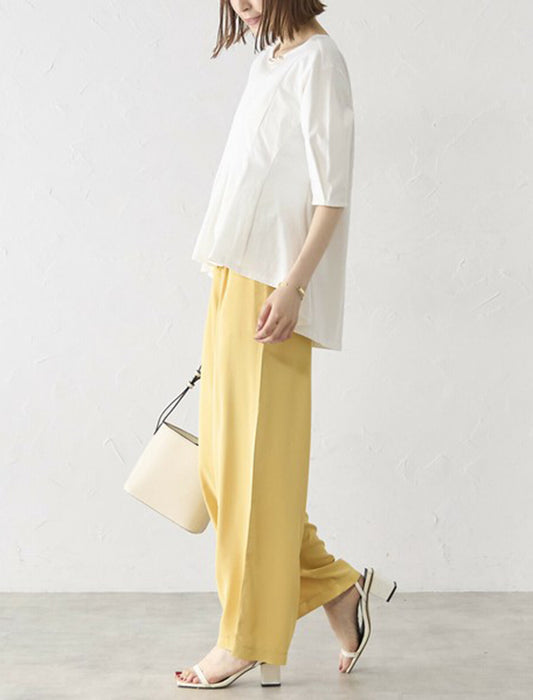 パール付きペプラムTシャツ　