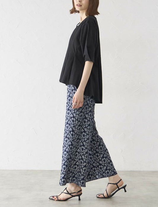 パール付きペプラムTシャツ　