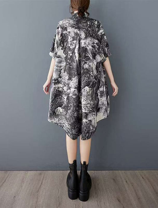 モノトーンシャツチュニック