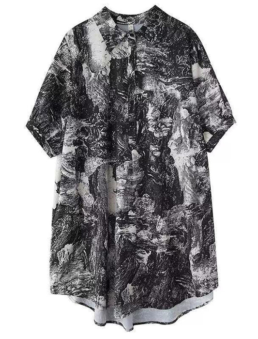 モノトーンシャツチュニック