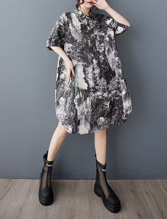 モノトーンシャツチュニック