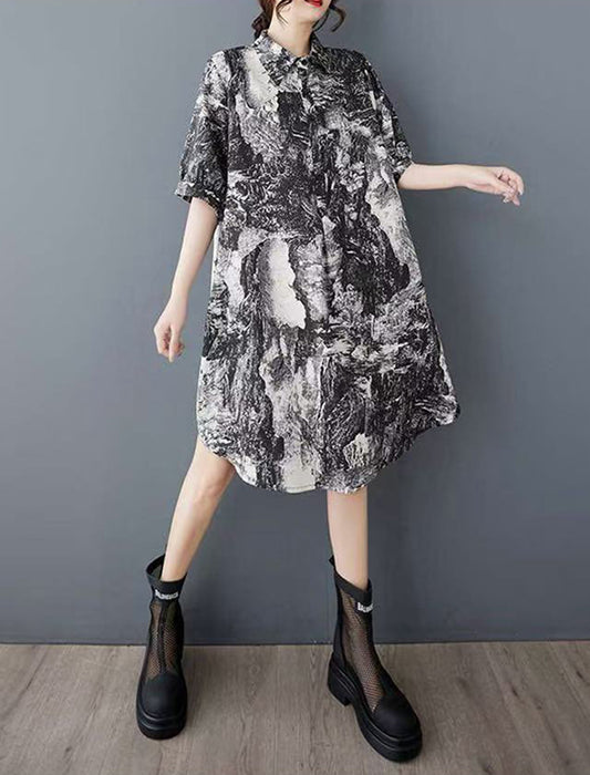 モノトーンシャツチュニック