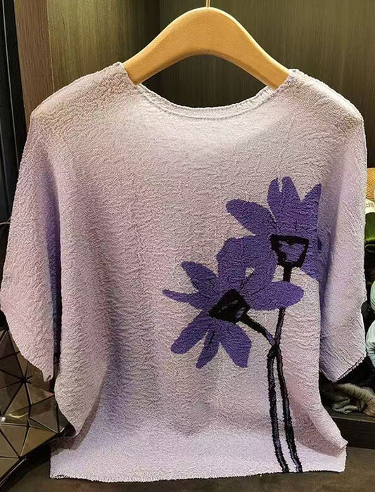 フラワープリントカットソー