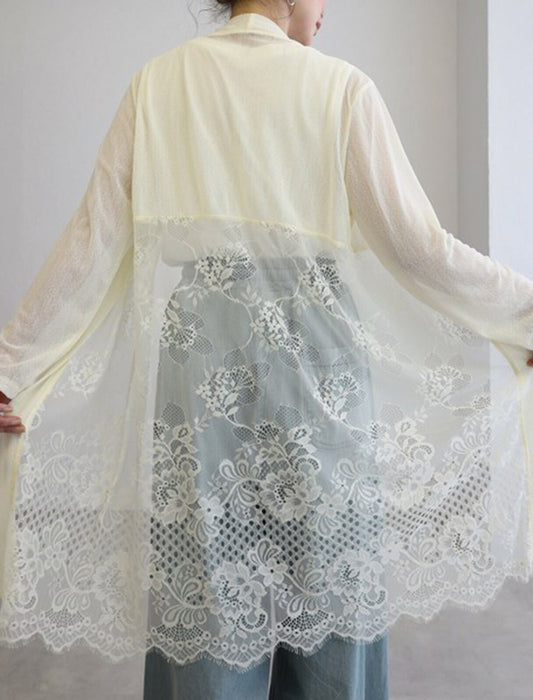 エレガントレース切替カーディガン