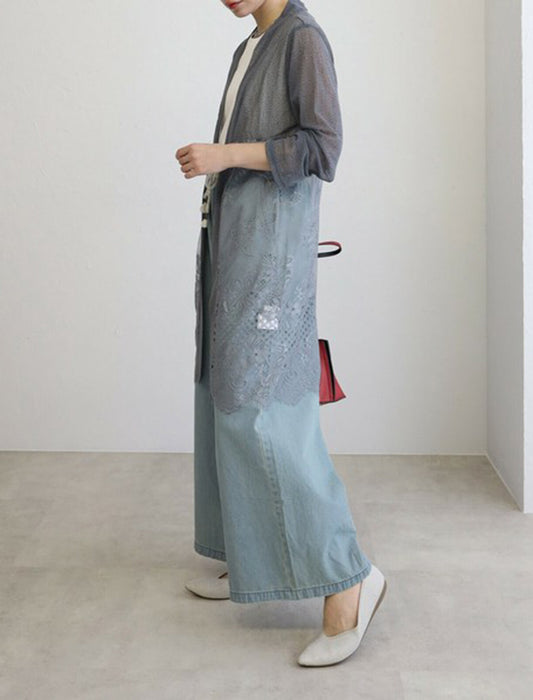 エレガントレース切替カーディガン