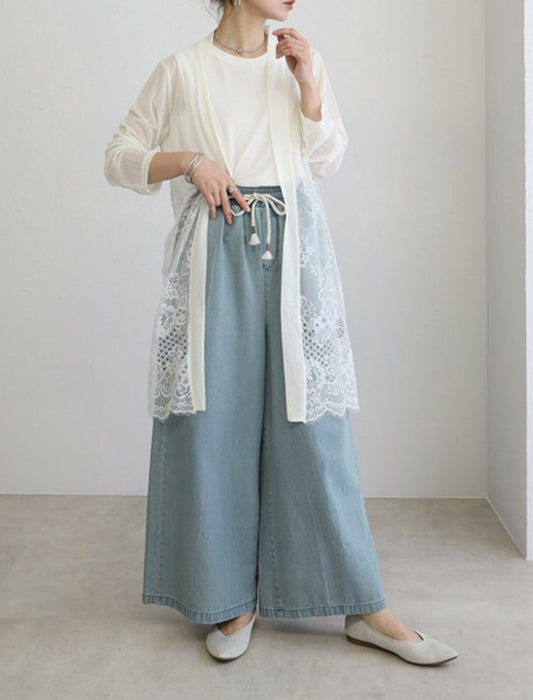 エレガントレース切替カーディガン