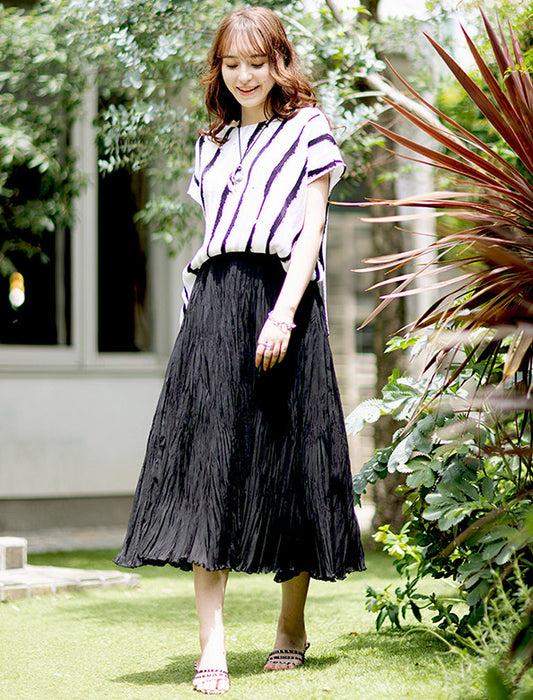 ＜SPECCHIO＞アコーディオンランダムプリーツ シアースカート