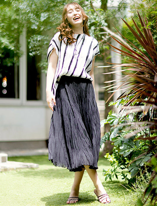 ＜SPECCHIO＞アコーディオンランダムプリーツ シアースカート
