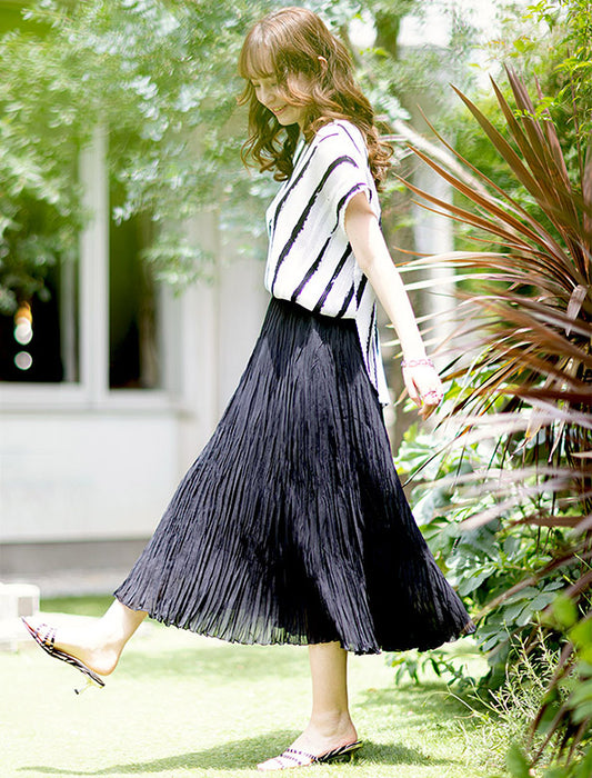 ＜SPECCHIO＞アコーディオンランダムプリーツ シアースカート