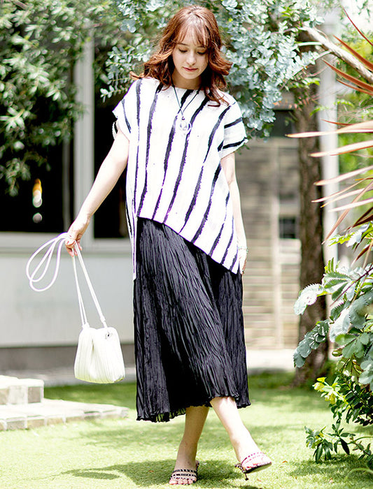 ＜SPECCHIO＞アコーディオンランダムプリーツ シアースカート