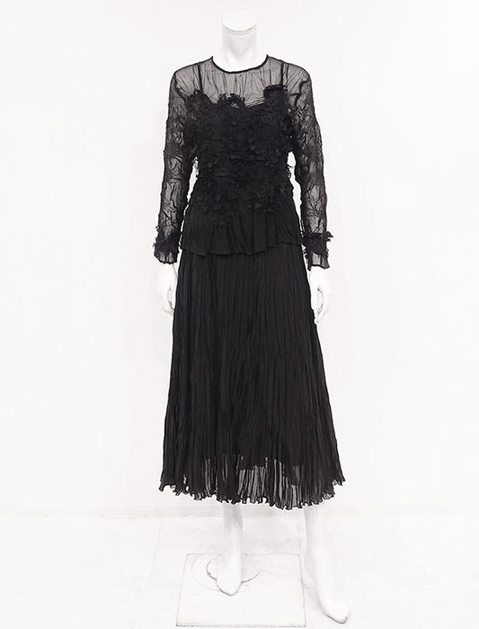 ＜SPECCHIO＞アコーディオンランダムプリーツ シアースカート