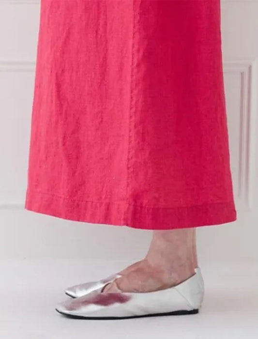 リネン楽ちんワイドパンツ