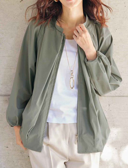 【受注】タック使いスタンド衿ジャケット