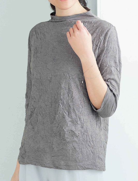 【受注】ワッシャー加工ボトルネックプルオーバー