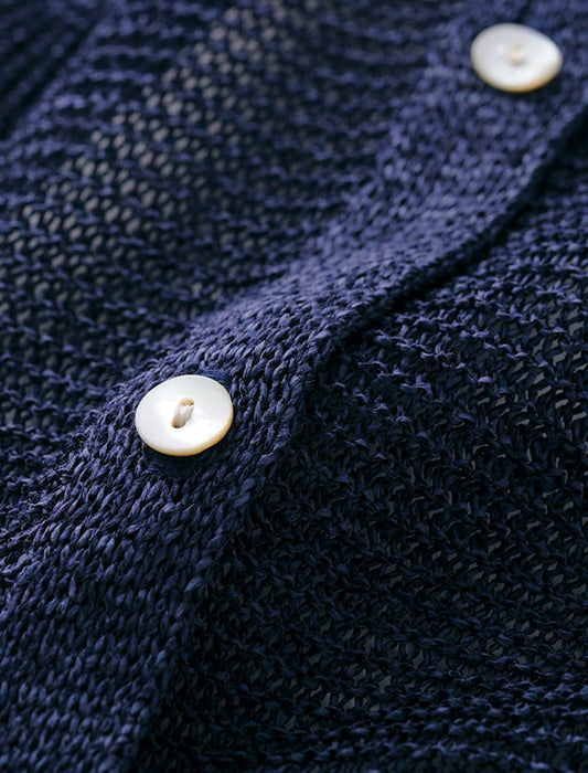 【受注】和紙混ニットミニフードベスト