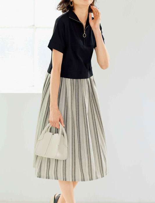 【受注】ハーフジップドッキングワンピース