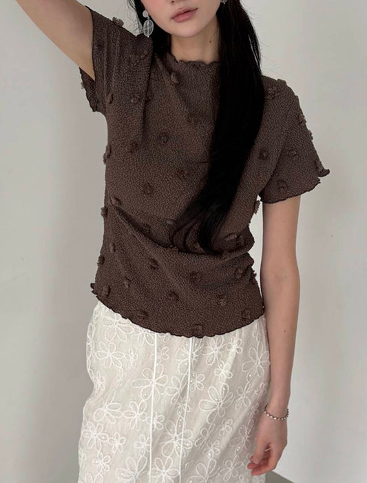 ポンポンカットソー