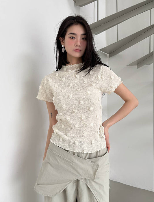 ポンポンカットソー