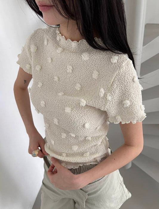 ポンポンカットソー