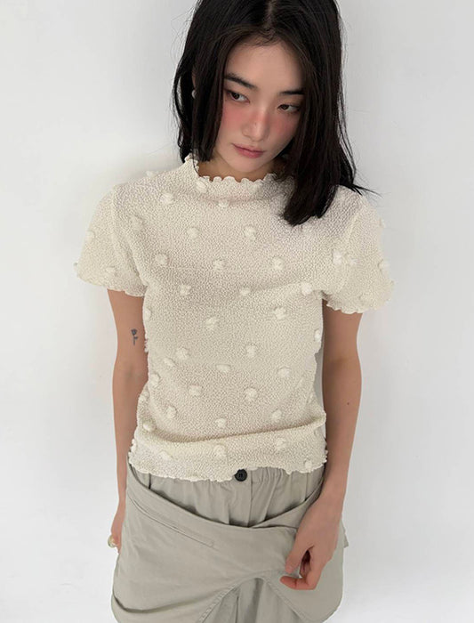 ポンポンカットソー