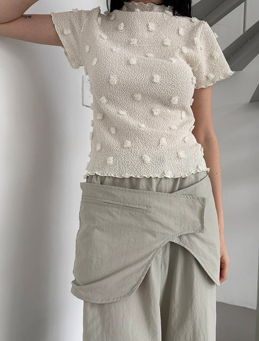 ポンポンカットソー