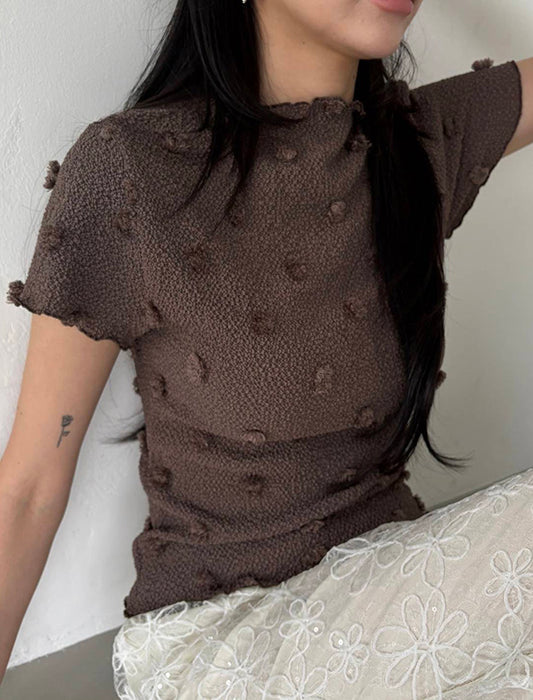 ポンポンカットソー