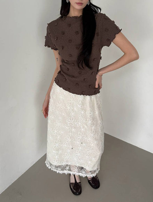 ポンポンカットソー